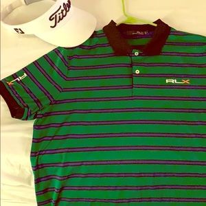 RLX men’s golf shirt. Green/blue/black. Size XL